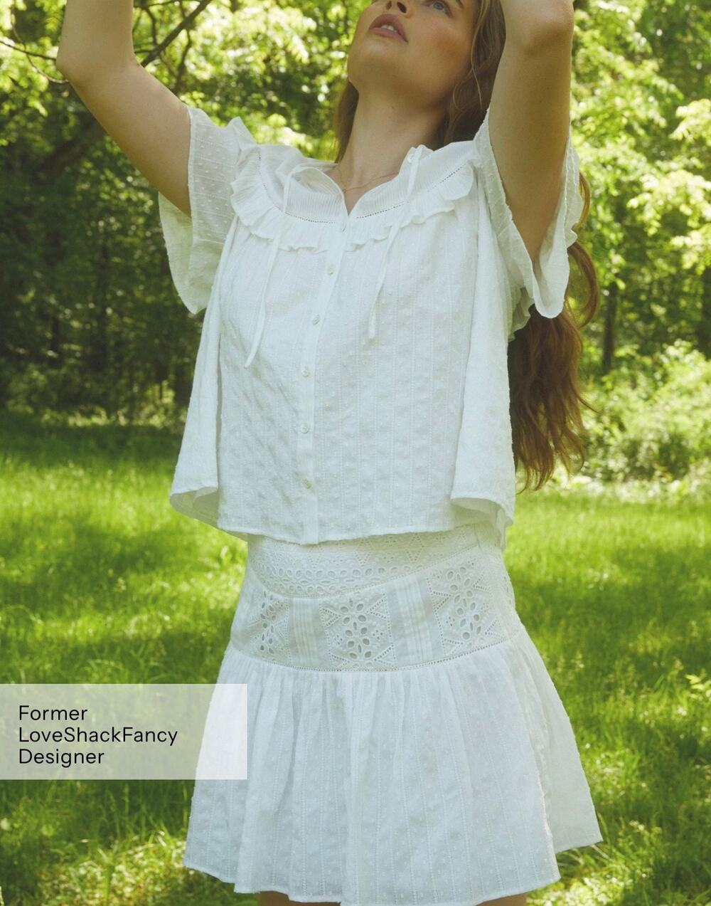 Few Moda sorella Siena Cotton Top white $195 Sz M